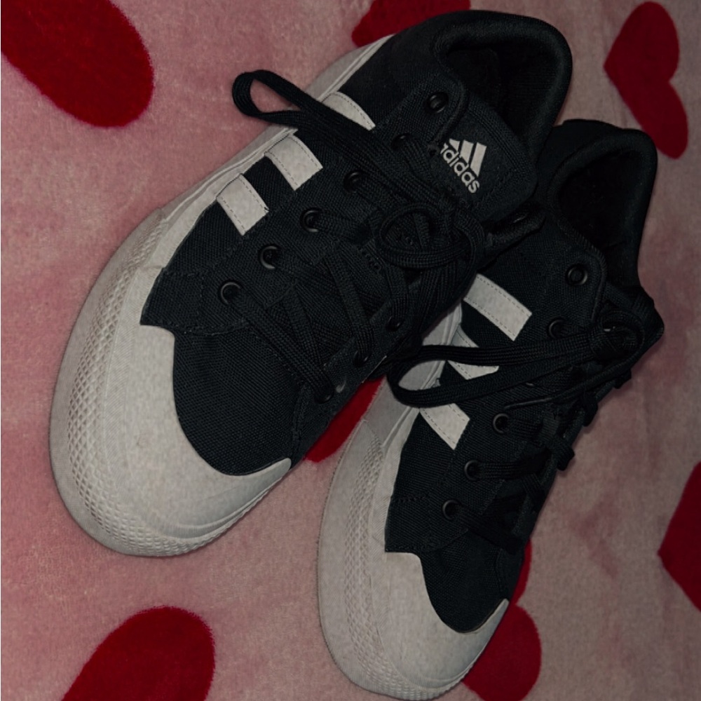 Adidas Black & White Platform Sneakers